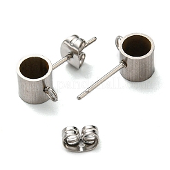 Non-Tarnish 201 Stainless Steel Stud Earring Findings&nbsp;STAS-B045-16C-P