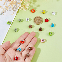 30Pcs 10 Colors Spray Painted Alloy Charms&nbsp;FIND-FH0011-37
