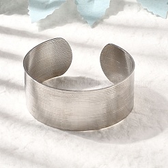 304 Stainless Steel Cuff Bangles&nbsp;BJEW-L705-01P