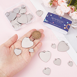 30Pcs 3 Styles 304 Stainless Steel Pendant Cabochon Settings&nbsp;STAS-SC0006-16