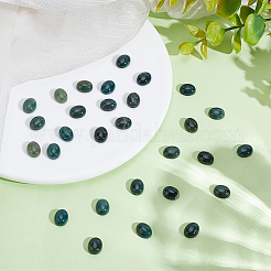 30Pcs Natural Moss Agate Cabochons&nbsp;G-HY0001-74