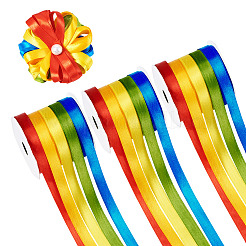 3 Rolls Rainbow Color Polyester Ribbon Set&nbsp;OCOR-TA0002-17