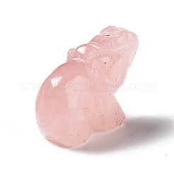 Natural Rose Quartz Rhinoceros Healing  Figurines&nbsp;DJEW-Z005-04