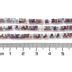 Gradient Color Electroplate Glass Bead Strands&nbsp;X-GLAA-E042-05-B10