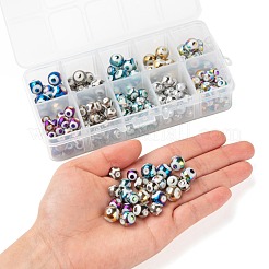 10 Colors Electroplate Glass Beads&nbsp;EGLA-LS0001-06