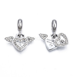 Rack Plating Alloy European Dangle Charms&nbsp;MPDL-N039-216