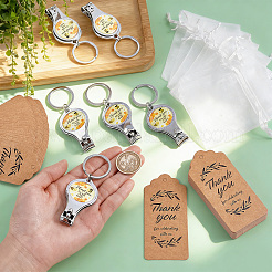 60Pcs Iron & Resin Nail Clipper Keychain&nbsp;MRMJ-WA0001-10A