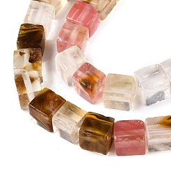 Tigerskin Glass Beads Strands&nbsp;G-T139-6x6-11A
