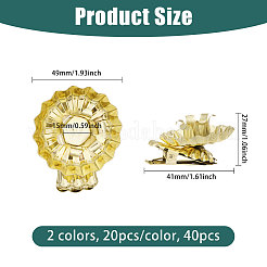 40Pcs 2 Colors Iron Candle Holder Clips&nbsp;AJEW-CA0005-03