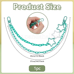 ABS Plastic Cable Chain with Acrylic Paperclip Chains Bag Decorative Chains&nbsp;HJEW-OC00408
