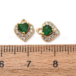 Valentine's Day Brass Micro Pave Cubic Zirconia Charms&nbsp;CU-K002-38G-D