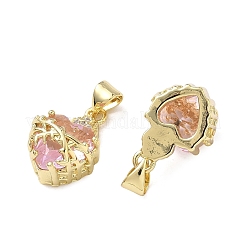 Brass Micro Pave Cubic Zirconia Pendants&nbsp;KK-F930-27C-G