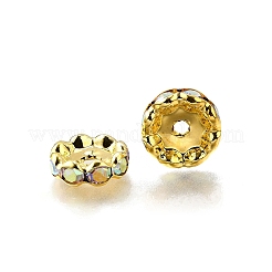 Brass Grade A Rhinestone Spacer Beads&nbsp;RSB160NF-02G