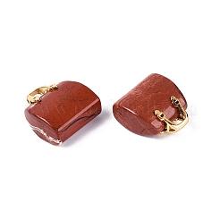 Natural Red Jasper Pendants&nbsp;G-Q602-01G-04