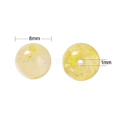 100Pcs 8mm Natural Gold Rutilated Quartz Round Beads&nbsp;DIY-LS0002-49