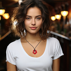 8Pcs 8 Colors Acrylic Flower Pendant Necklaces Set&nbsp;NJEW-AN0001-50