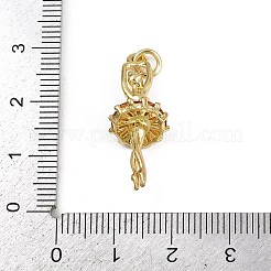 Brass Micro Pave Cubic Zirconia Pendants&nbsp;KK-D409-42G-C