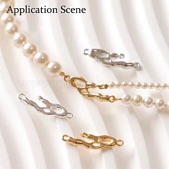 925 Sterling Silver Irregular Shaped Chandelier Component Links&nbsp;STER-D288-01G