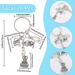 20Pcs Alloy Keychains&nbsp;KEYC-SC00009