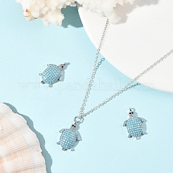 SHEGRACE Brass Synthetic Turquoise Pendants&nbsp;XGRQ5K404-840P