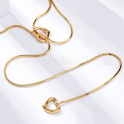 304 Stainless Steel Heart Pendant Y Pendant Necklaces&nbsp;NJEW-U026-05G