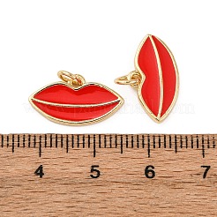 Brass Enamel Pendants&nbsp;KK-K408-30G