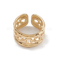 Ion Plating(IP) 304 Stainless Steel Cuff Rings&nbsp;RJEW-G285-38G