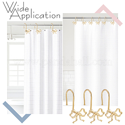 2 Sets Bowknot Alloy Shower Curtain Hook for Bathroom&nbsp;FIND-GO0004-38