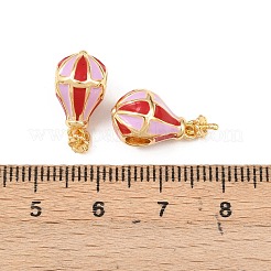 Brass Enamel Pendant Bails&nbsp;KK-H524-13G
