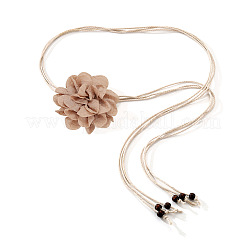 3D Flower Cloth Cotton Cord Wrap Waist Belly Belts for Women&nbsp;FS-WGB230E-02