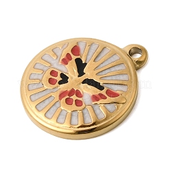 304 Stainless Steel Enamel Pendants&nbsp;STAS-B128-29G