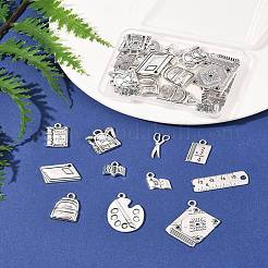 36Pcs 12 Style Tibetan Style Alloy Pendants for Teachers' Day&nbsp;TIBE-FS0003-28