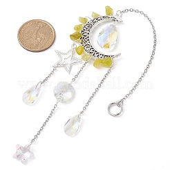 Moon & Star Alloy Hanging Ornaments&nbsp;HJEW-TA00096-01