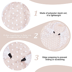 Polyester Mesh Veil Hair Bands&nbsp;OHAR-WH0021-63A