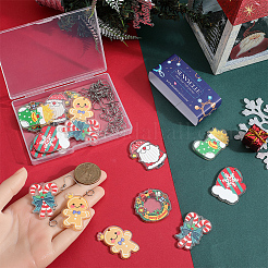 DIY Christmas Acrylic Dangle Earrings Making Kits&nbsp;DIY-SC0027-04