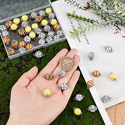 48Pcs 4 Styles Acrylic Ball Connector Charms&nbsp;FIND-GA0002-63