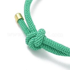 Adjustable Nylon Round Milan Cord Slider Bracelet Making&nbsp;FB-H001-01G-11