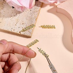 5Pcs Brass Micro Pave Clear Cubic Zirconia Pendants&nbsp;ZIRC-SZ0005-26G