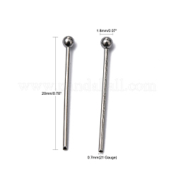 Tarnish Resistant 304 Stainless Steel Ball Head pins&nbsp;STAS-M010-20mm-01