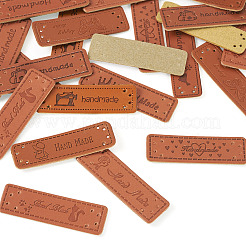 20Pcs 10 Styles Rectangle Imitation Leather Label Tags&nbsp;FIND-TA0008-52