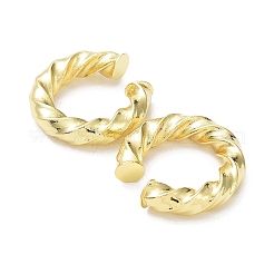 Rack Plating Brass Twist Rope Cuff Earrings for Women&nbsp;EJEW-G352-01G