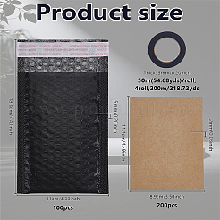 100Pcs Rectangle PO with PE Film Bubble Self Adhesive Bubble Mailers&nbsp;ABAG-NB0002-41