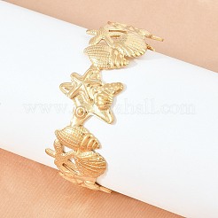 Ocean Theme 304 Stainless Steel Cuff Bangles for Women&nbsp;SA-Z002-03G-01