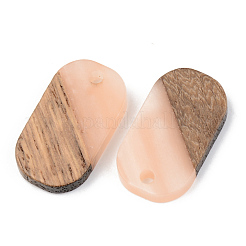 Opaque Resin & Walnut Wood Pendants&nbsp;RESI-S389-023A-C02