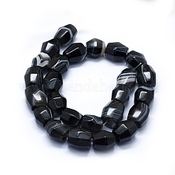 Natural Black Agate Beads Strands&nbsp;G-I245-18