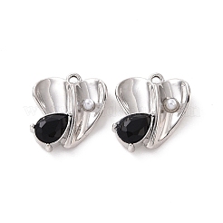 Rack Plating Alloy Glass Pendants&nbsp;FIND-I037-13P-01