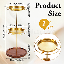 Wood with Iron Desktop Jewelry Display Stands&nbsp;ODIS-WH0038-258
