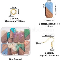 DIY Dangle Rectangle Earring Making Kits&nbsp;DIY-OC0006-08