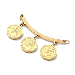 304 Stainless Steel Religious Medal Connector Charms&nbsp;STAS-D224-02G