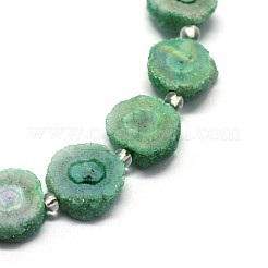 Natural Druzy Quartz Crystal Beads Strands&nbsp;G-F582-A09